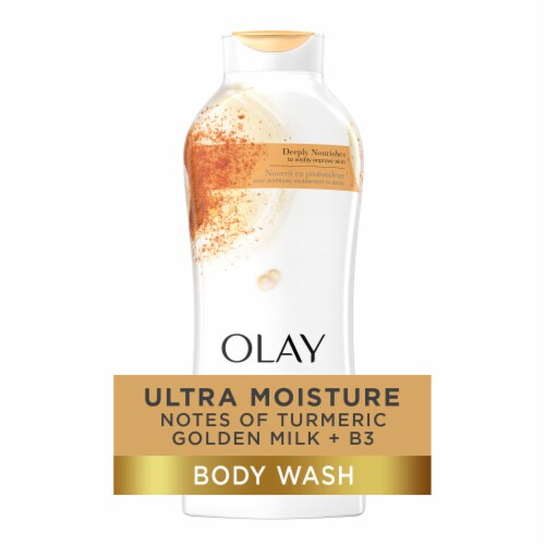 Olay Ultra Moisture with Notes of Turmeric Golden Milk Body Wash Perspective: front