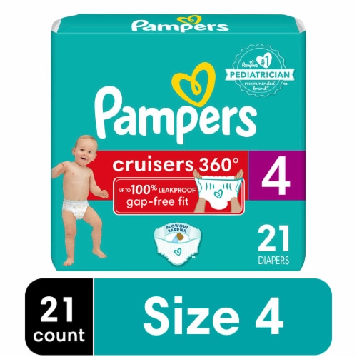 Literaire kunsten grijnzend Mm Pampers Cruisers 360 Baby Diapers Size 4, 21 ct - Kroger