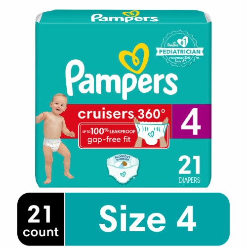 Pampers Cruisers 360 Baby Diapers Size 4 (22-37 lbs) Perspective: front