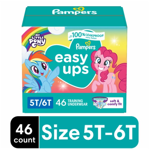 Pampers Easy Ups Training Underwear Girls Size 7 5T6T (41+lbs) Perspective: front