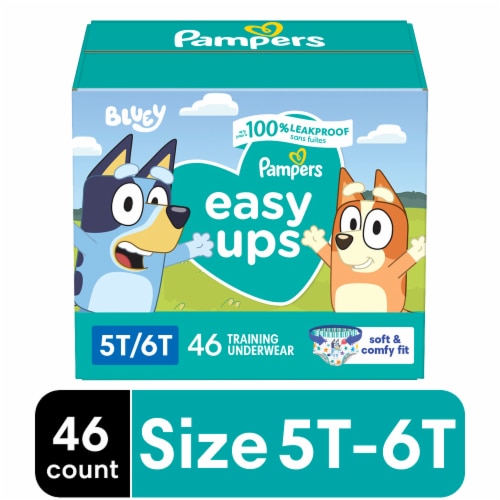 Pampers Easy Ups Training Underwear Boys Size 7 5T6T (41+lbs) Perspective: front