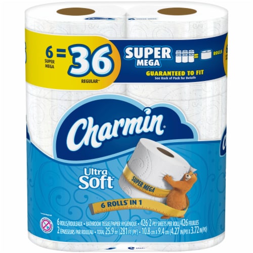 Charmin Toilet Paper Ultra Soft 426 Sheets Per Roll Perspective: front