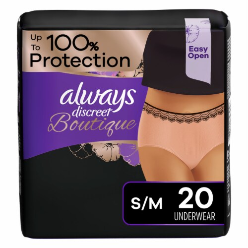 Always Discreet Boutique Incontinence Small/Medium Underwear, 20