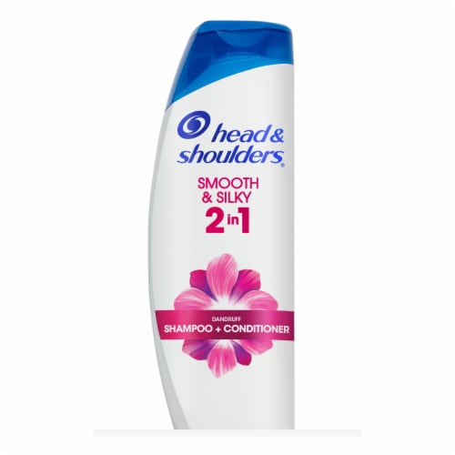Head & Shoulders Smooth & Silky Paraben Free 2in1 Dandruff Shampoo and Conditioner Perspective: front