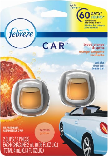 Febreze® Car Blood Orange Vent Clip Air Freshener - 2 Pack, 2 ct - Foods Co.