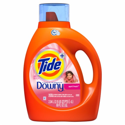 Tide HE Plus Downy April Fresh Liquid Laundry Detergent, 69 fl oz