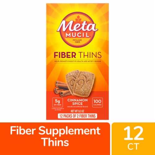 Metamucil Fiber Cinnamon Spice Flavor Digestive Health Supplement Perspective: front