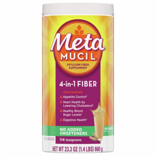 Metamucil 4-in-1 Psyllium Fiber Supplement Perspective: front