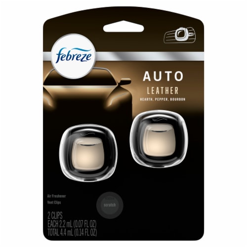 Febreze AUTO Leather Air Freshener Vent Clips, 2 pk - Fry's Food Stores