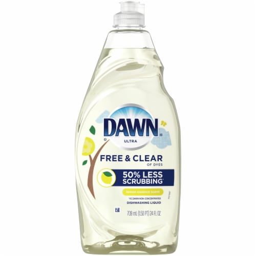 Dawn® Ultra Free & Clear Lemon Essence Scent Dishwashing Liquid Perspective: front