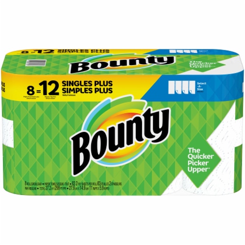 Bounty Select-A-Size Single Plus Roll Paper Towels Perspective: front