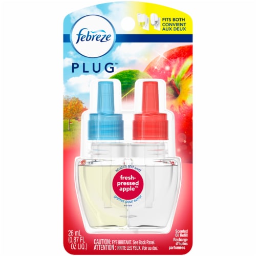Febreze PLUG Fresh-Pressed Apple Scented Oil Refill Perspective: front