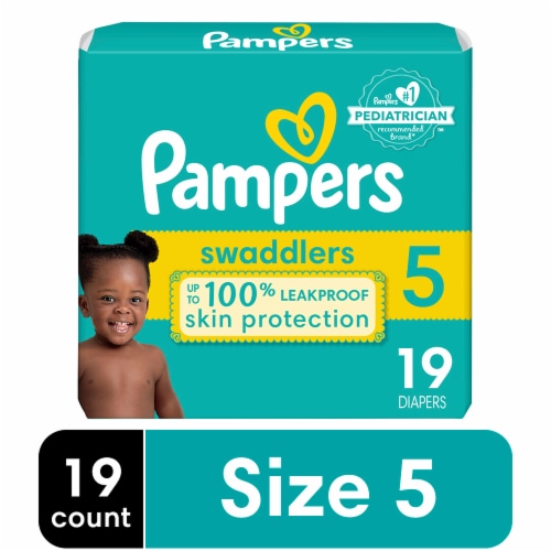 Pampers Swaddlers Active Baby Diaper Size 5 Perspective: front
