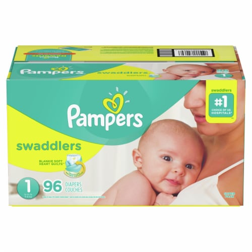 Swaddlers couches taille 1, 96 unités – Pampers : Couche