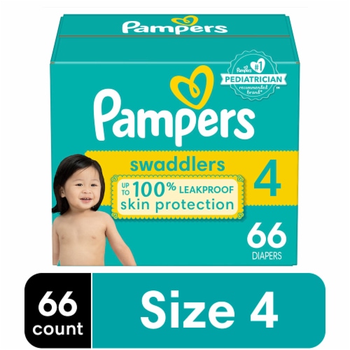 Pampers Swaddlers Active Baby Diaper Size 4 Perspective: front