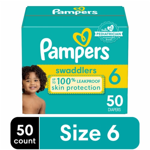 Pampers Swaddlers Active Baby Diaper Size 6 Perspective: front