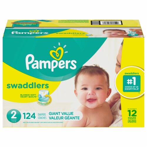 Pampers Swaddlers Size 2 Diapers Perspective: front