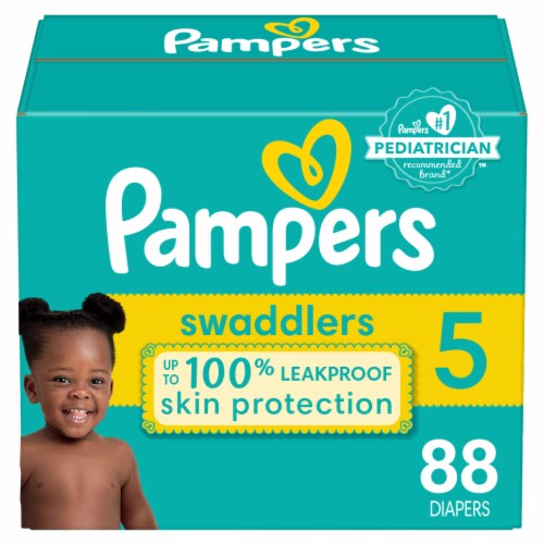 Pampers Swaddlers Baby Diapers Size 5 (27+ lbs), 88 count - City Market