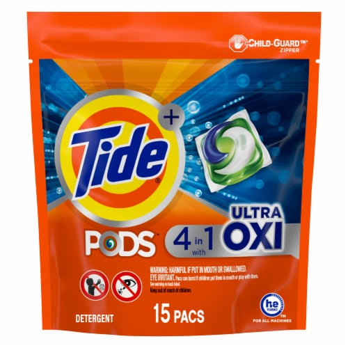 Tide PODS Ultra Oxi Liquid Laundry Detergent Pacs Perspective: front