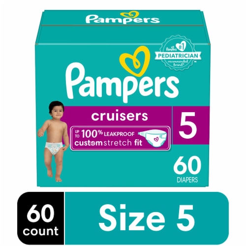 Pampers Cruisers Baby Diapers Size 5 (27+ lbs) Perspective: front