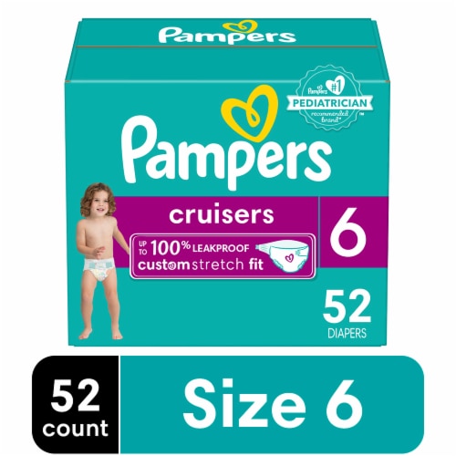 Pampers Cruisers Baby Diapers Size 6 (35+ lbs) Perspective: front