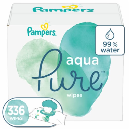 Pampers Aqua Pure Sensitive Baby Wipes Perspective: front