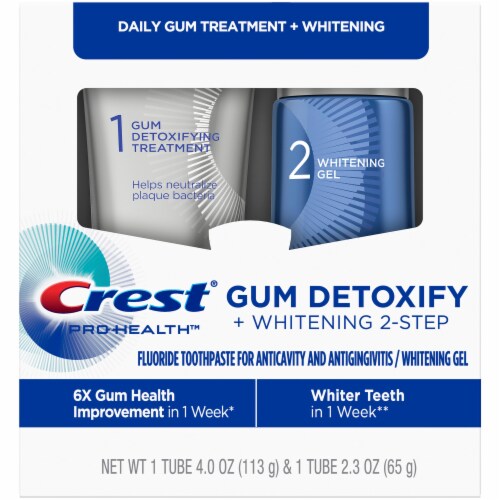 Crest Gum Detoxify & Whitening Toothpaste and Gel Perspective: front