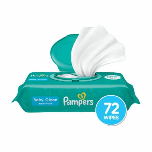 Pampers Fresh Scented Baby Clean Wipes Perspective: front