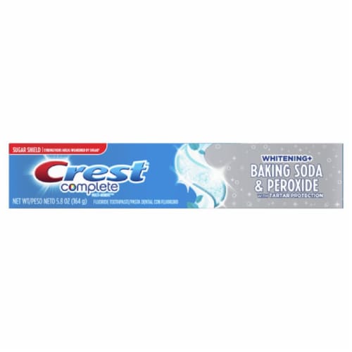 Crest Complete Baking Soda & Peroxide Whitening Toothpaste Perspective: front