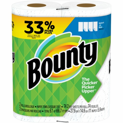 Bounty Select-a-Size Double Plus-Roll 2-Count Paper Towels in the