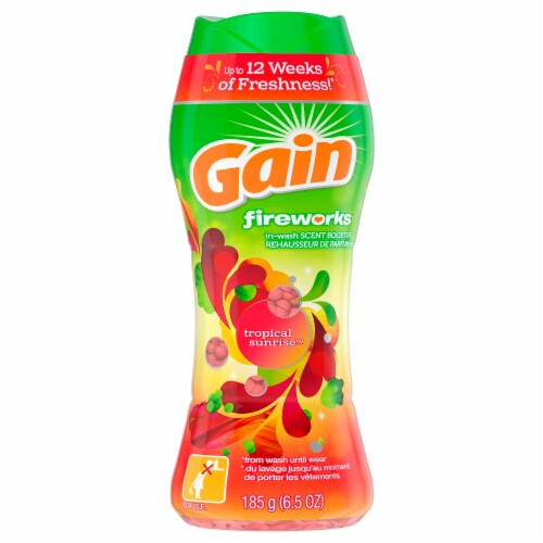 Gain Fireworks Tropical Sunrise In Wash Scent Booster Fabric Refreshers Perspective: front