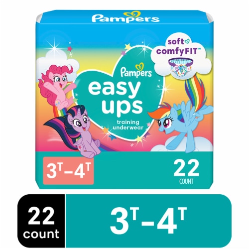 Pampers Easy Ups Training Underwear Girls 3T-4T 22 Count : : Baby