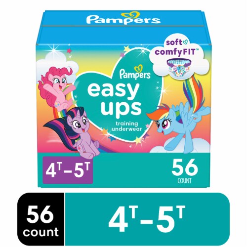 Pampers Easy Ups Training Pants Girls 4T-5T (37+ lbs), 56 count - Harris  Teeter