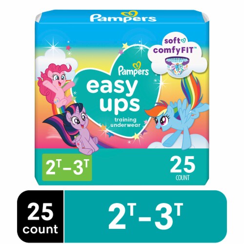 Pampers Easy Ups Training Pants Girls 2T-3T (16-34 lbs) Perspective: front