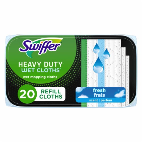 Swiffer Sweeper Heavy Duty Multi-Surface Wet Cloth Refills Perspective: front