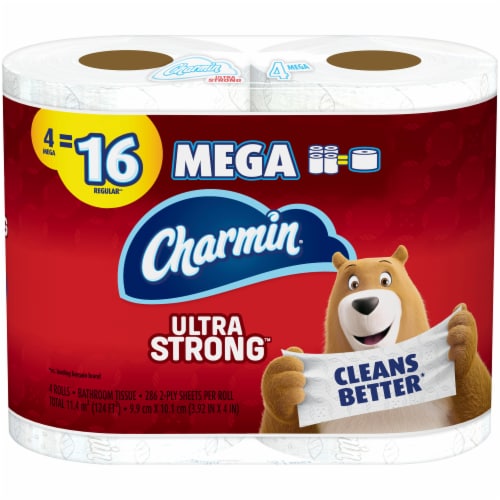 Charmin Ultra Strong Mega Toilet Paper Perspective: front