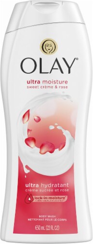 Olay Ultra Moisture Sweet Cream & Rose Body Wash Perspective: front