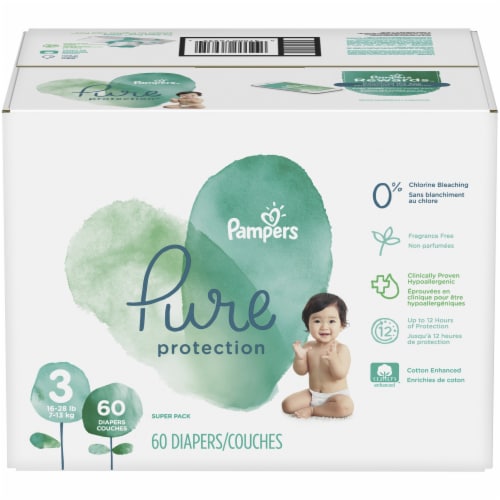 Dekking Lucky Registratie Pampers Pure Protection Size 3 Diapers, 60 ct - Fry's Food Stores