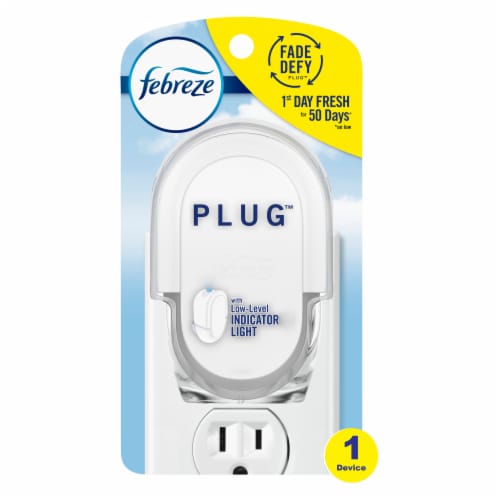 Febreze Odor Fighting Fade Defy PLUG Air Freshener Warmer Device Perspective: front