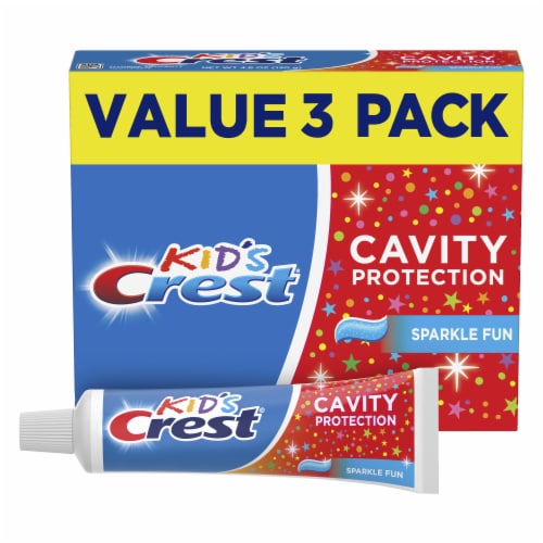 Crest Kids Sparkle Fun Flavor Cavity Protection Toothpaste Perspective: front