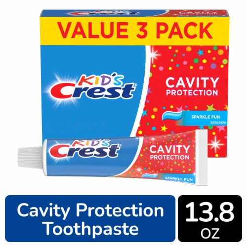 Crest Kids Sparkle Fun Flavor Cavity Protection Toothpaste Perspective: front