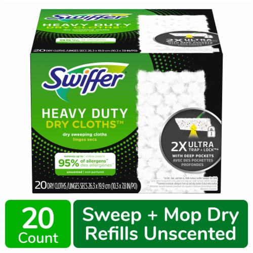 Swiffer Sweeper Heavy Duty Multi-Surface Dry Cloth Refills Perspective: front
