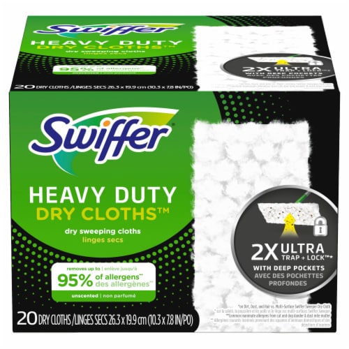 Swiffer Sweeper Heavy Duty Multi-Surface Dry Cloth Refills Perspective: front