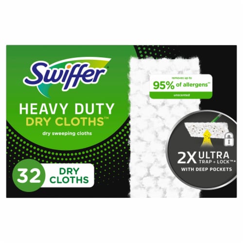 Swiffer Sweeper Heavy Duty Multi-Surface Dry Cloth Refills Perspective: front