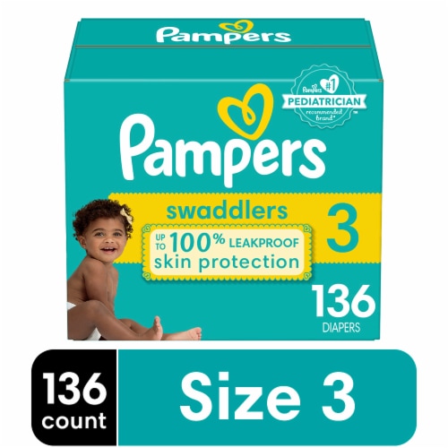 Pampers Swaddlers Size 3 Diapers, 136 ct - King Soopers