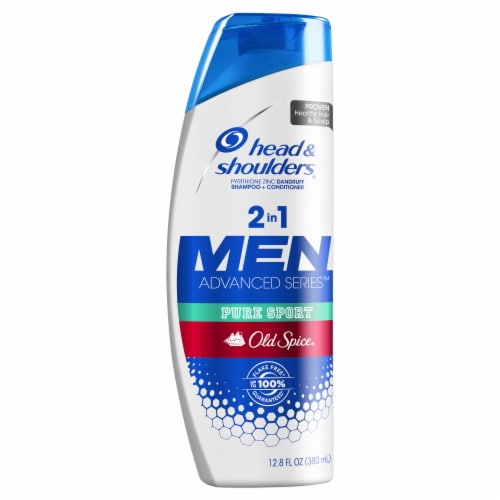 Head and Shoulders Old Spice Pure Sport Anti-Dandruff 2 in 1 Shampoo and Conditioner for Men Perspective: front
