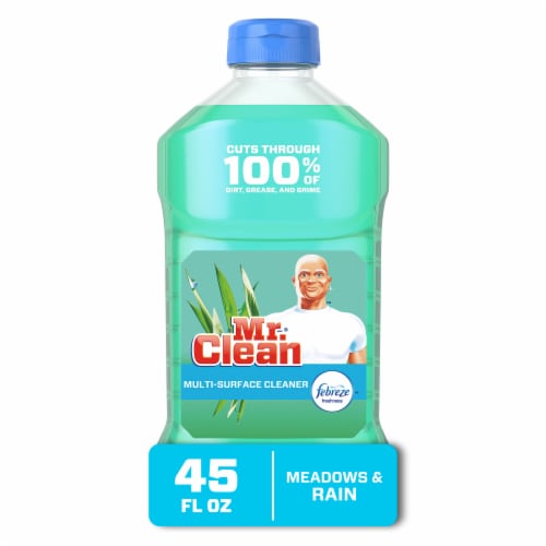 Mr. Clean with Febreze Meadows and Rain Multi-Surface Cleaner Perspective: front