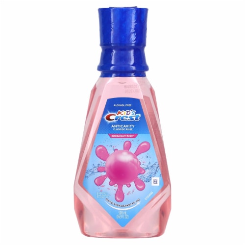 Crest Bubblegum Rush Kid's Anticavity Fluoride Rinse Perspective: front