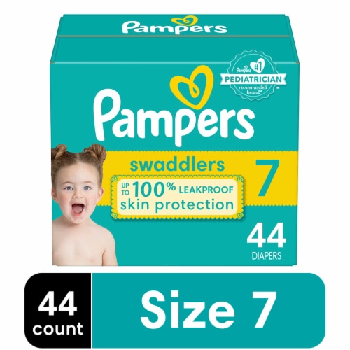 Pampers Swaddlers Baby Diapers Size 7 (41+ lbs) Perspective: front