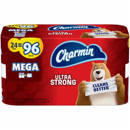 Charmin Ultra Strong Mega Toilet Paper Perspective: front